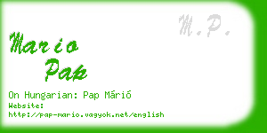 mario pap business card